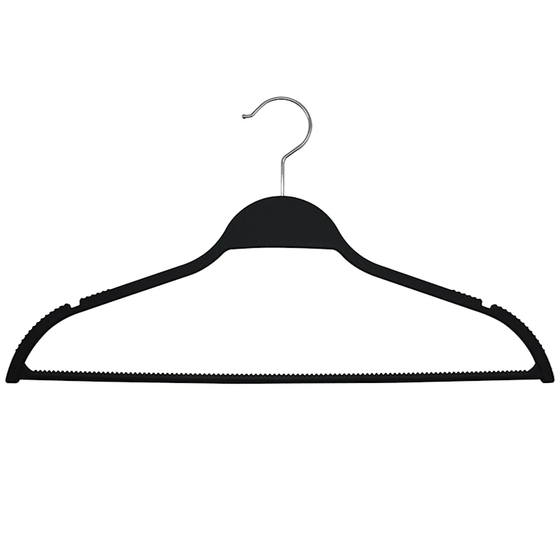 12-Piece Non-Slip Suit Hangers, Black 4 12-Piece Non-Slip Suit Hangers, Black - Image 2