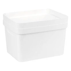 2-Pack 15L White Storage Container, Large