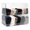 2-Piece Clear Stackable Storage Bins, Large 2 2-Piece Clear Stackable Storage Bins, Large -Karaca House Shop 2 piece clear stackable storage bins large