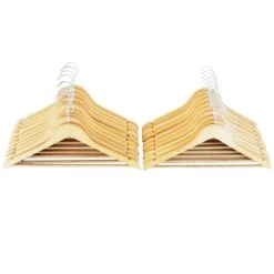 20-Piece Suit Hanger, Natural Wooden -Karaca House Shop 20 piece suit hanger natural wooden 2