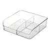 3-Section Clear Storage Bin, Large -Karaca House Shop 3 section clear storage bin large