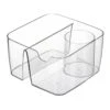 3-Section Clear Storage Bin With Holder 2 3-Section Clear Storage Bin With Holder -Karaca House Shop 3 section clear storage bin with holder
