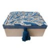 4x7in Blue Fabric Box -Karaca House Shop 4x7in blue fabric box