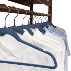 50-Pack Velvet Suit Hangers, Dark Blue -Karaca House Shop 50 pack velvet suit hangers dark blue 4