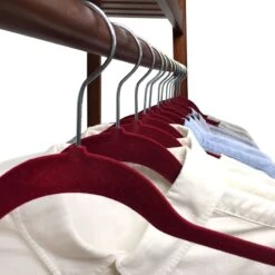 50-Pack Velvet Suit Hangers, Fuchsia -Karaca House Shop 50 pack velvet suit hangers fuchsia 4