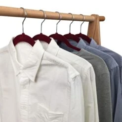 50-Pack Velvet Suit Hangers, Fuchsia -Karaca House Shop 50 pack velvet suit hangers fuchsia 5