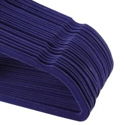 50-Pack Velvet Suit Hangers, Navy Blue -Karaca House Shop 50 pack velvet suit hangers navy blue 2