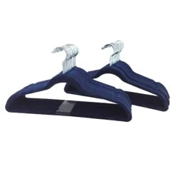 50-Pack Velvet Suit Hangers, Navy Blue -Karaca House Shop 50 pack velvet suit hangers navy blue 5