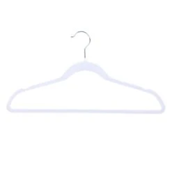 50-Pack Velvet Suit Hangers, Pearl White