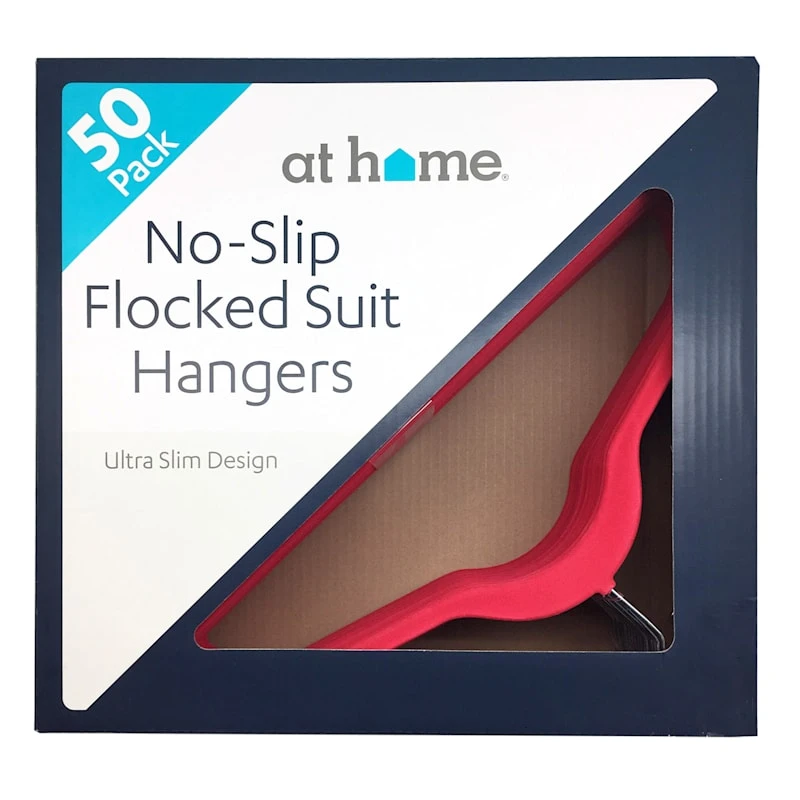 50-Pack Velvet Suit Hangers, Raspberry Red 5 50-Pack Velvet Suit Hangers, Raspberry Red - Image 3