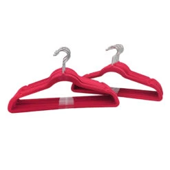 Karaca House Shop 36 50-Pack Velvet Suit Hangers, Raspberry Red