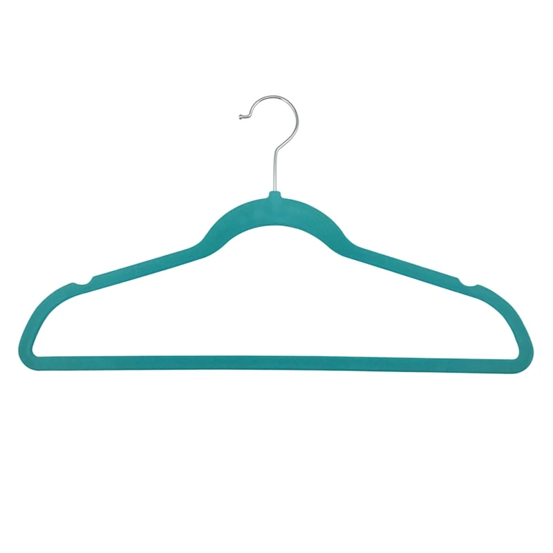 50-Pack Velvet Suit Hangers, Turkish Blue 4 50-Pack Velvet Suit Hangers, Turkish Blue - Image 2