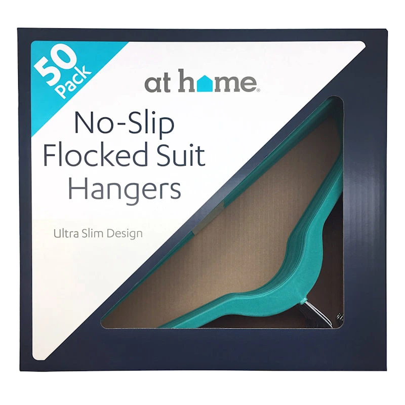 50-Pack Velvet Suit Hangers, Turkish Blue 5 50-Pack Velvet Suit Hangers, Turkish Blue - Image 3