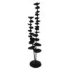 Black Metal Plant Sculpture, 16" -Karaca House Shop black metal plant sculpture 16