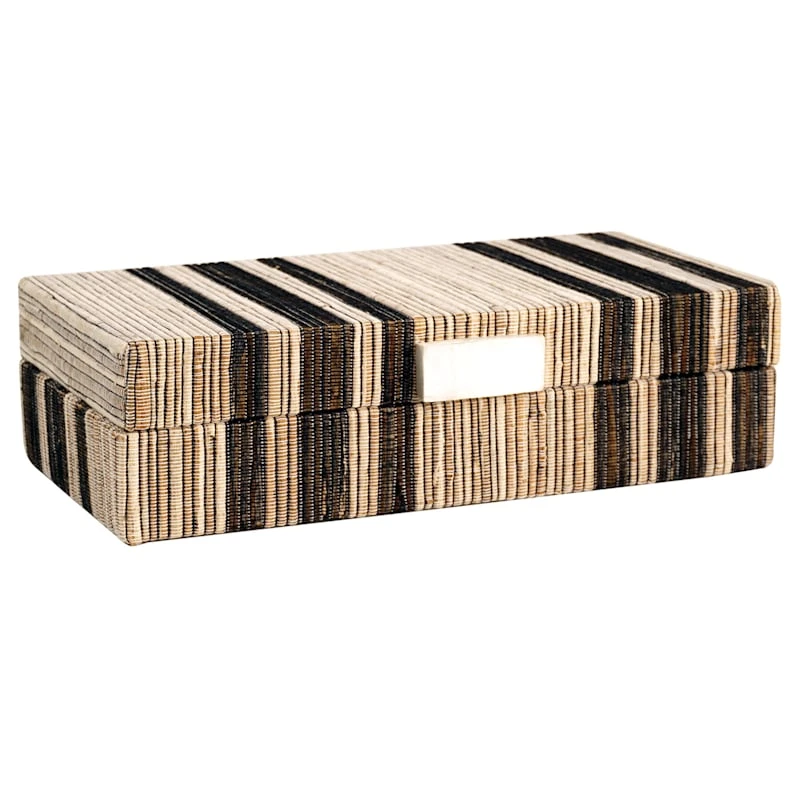 Black Striped Hyacinth Decorative Box, 10x5.5 3 Black Striped Hyacinth Decorative Box, 10x5.5