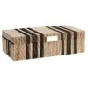 Black Striped Water Hyacinth Decorative Box, 13x4 -Karaca House Shop black striped water hyacinth decorative box 13x4 1