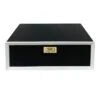 Black & White Wood Box, 9x6 -Karaca House Shop black white wood box 9x6 1