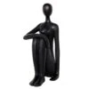 Black Yogi Sculpture, 14" 2 Black Yogi Sculpture, 14" -Karaca House Shop black yogi sculpture 14