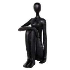 Black Yogi Sculpture, 14"