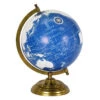 Blue Metal Globe Decor, 11.5" -Karaca House Shop blue metal globe decor 11.5