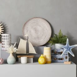 Blue Printed Luggage Box Decor, 11x7 7 Blue Printed Luggage Box Decor, 11x7 -Karaca House Shop blue printed luggage box decor 11x7 3