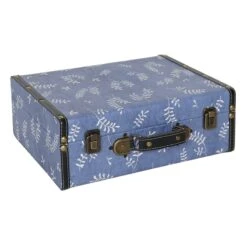 Karaca House Shop 6 Blue Printed Luggage Box Decor, 13x9