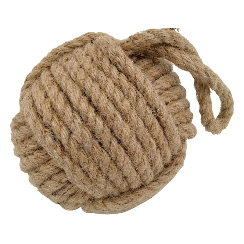 Brown Jute Orb, 6" 3 Brown Jute Orb, 6"