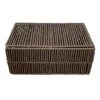 Brown Paper Rope Storage Basket With Lid, Small