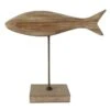 Brown Wooden Fish Figurine, 13.5" 2 Brown Wooden Fish Figurine, 13.5" -Karaca House Shop brown wooden fish figurine 13.5