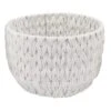 Chunky White Round Fabric Storage Basket, Small 1 Chunky White Round Fabric Storage Basket, Small -Karaca House Shop chunky white round fabric storage basket small