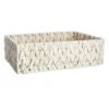 Chunky White Under The Bed Fabric Storage Basket, Large -Karaca House Shop chunky white under the bed fabric storage basket large