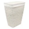 Cotton Rope Laundry Hamper With Removeable Liner, White 2 Cotton Rope Laundry Hamper With Removeable Liner, White -Karaca House Shop cotton rope laundry hamper with removeable liner white