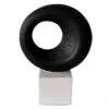 Crosby St Black & White Finial Decor, 15" -Karaca House Shop crosby st black white finial decor 15