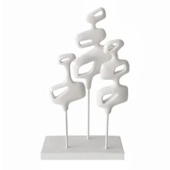 Crosby St White Finial Decor, 15"