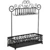 Damask Matte Black Wire Jewelry Stand -Karaca House Shop damask matte black wire jewelry stand