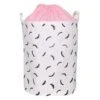 Eyelash Collapsible Laundry Hamper With Drawstring Liner, Pink 1 Eyelash Collapsible Laundry Hamper With Drawstring Liner, Pink -Karaca House Shop eyelash collapsible laundry hamper with drawstring liner pink