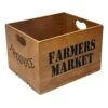 Farmers Market Produce Wooden Crate, Medium -Karaca House Shop farmers market produce wooden crate medium