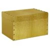 Faux Leather Gold Rectangle Box, 15x7 -Karaca House Shop faux leather gold rectangle box 15x7 1
