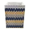 Flat Weave Water Hyacinth Laundry Hamper, Large