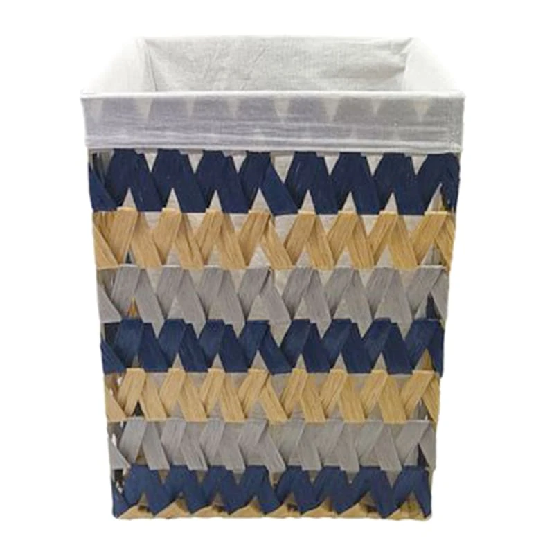 Flat Weave Water Hyacinth Laundry Hamper, Large 3 Flat Weave Water Hyacinth Laundry Hamper, Large