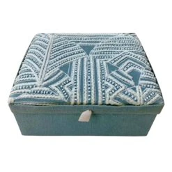Found & Fable Blue Fabric Box, 4x7