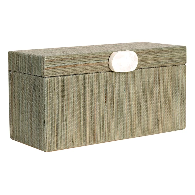 Found & Fable Blue Seagrass Woven Box, 11x4 3 Found & Fable Blue Seagrass Woven Box, 11x4