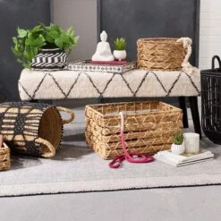 Found & Fable Kai Round X Weave Storage Basket, Small -Karaca House Shop found fable kai round x weave storage basket small 4