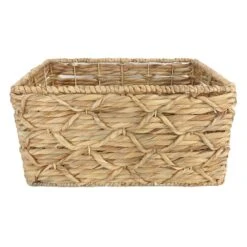 Found & Fable Kai Tall X Weave Rectangle Storage Basket, Medium -Karaca House Shop found fable kai tall x weave rectangle storage basket medium 2