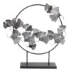 Found & Fable Silver Metal Gingko Leaf Figurine, 24" -Karaca House Shop found fable silver metal gingko leaf figurine 24