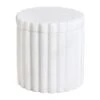 Found & Fable White Ribbed Marble Box -Karaca House Shop found fable white ribbed marble box