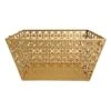 Geo Gold Metal Rectangle Storage Basket, Small 1 Geo Gold Metal Rectangle Storage Basket, Small -Karaca House Shop geo gold metal rectangle storage basket small