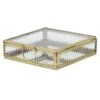 Glass Box Decor With Gold Heirloom Rim, 5" -Karaca House Shop glass box decor with gold heirloom rim 5