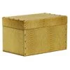 Gold Faux Leather Box, 11x7 -Karaca House Shop gold faux leather box 11x7 1