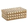 Gold Foiled Spike Decorative Box, 7x3 1 Gold Foiled Spike Decorative Box, 7x3 -Karaca House Shop gold foiled spike decorative box 7x3 1